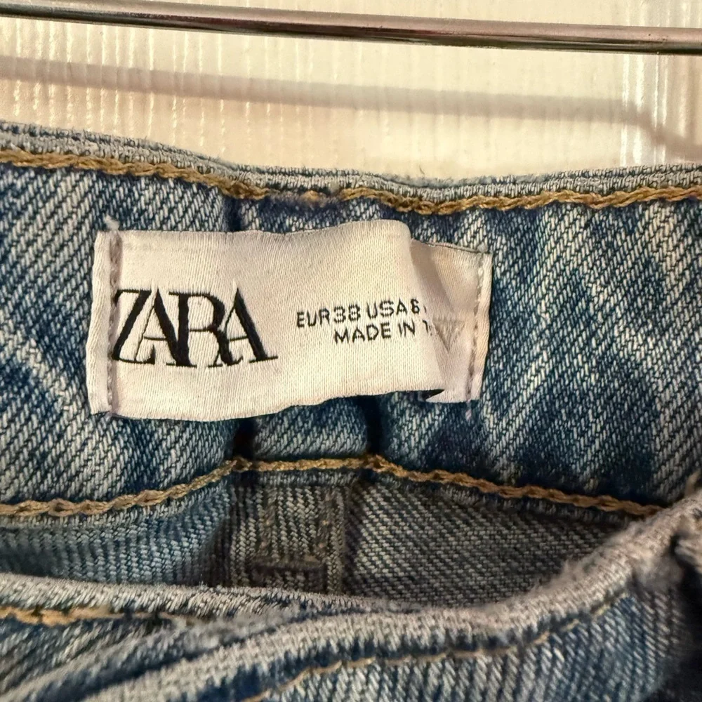 Zara Light Blue Straight Jeans